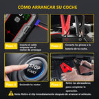 Arrancador de Coche 12V 8000A Pico, Batería Externas Auto, Caja de Arranque con Pantalla LCD y Luz LED (Compatible con Motores de Gasolina hasta 10.0L o Diésel)