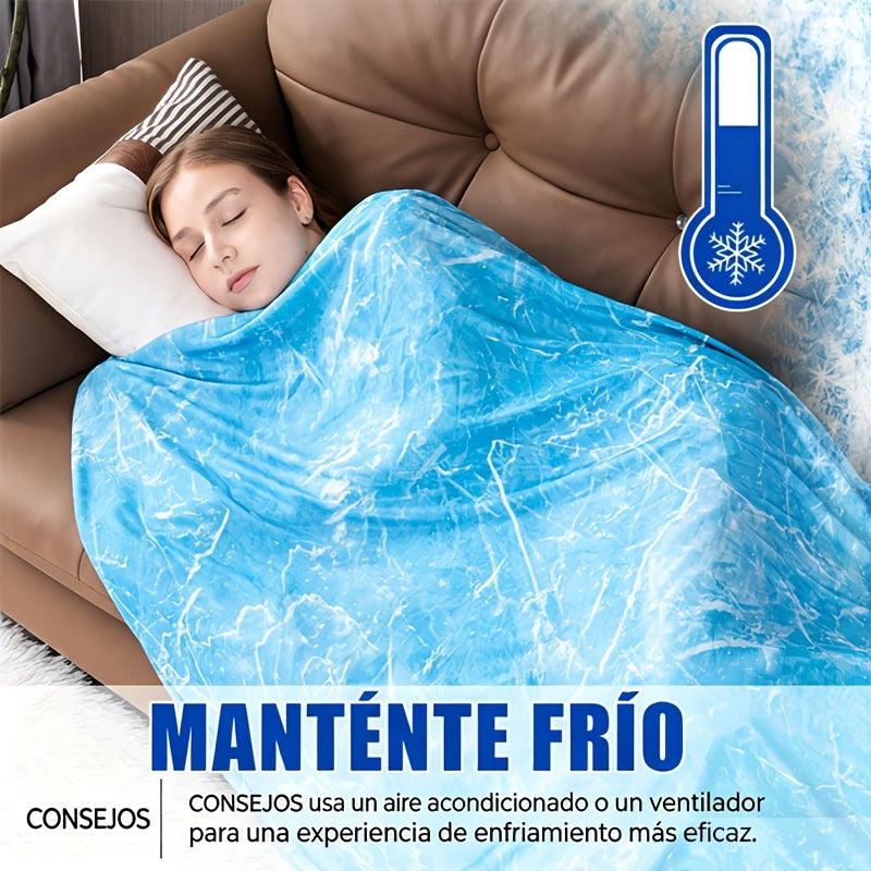 Mantas Refrescantes para Personas Calientes - Manta de Verano Delgada, Ligera, Transpirable, Suave, de Doble Cara, Mejorada para Cama, Sofá, Sillón, Mantiene Fresco para Sudores Nocturnos