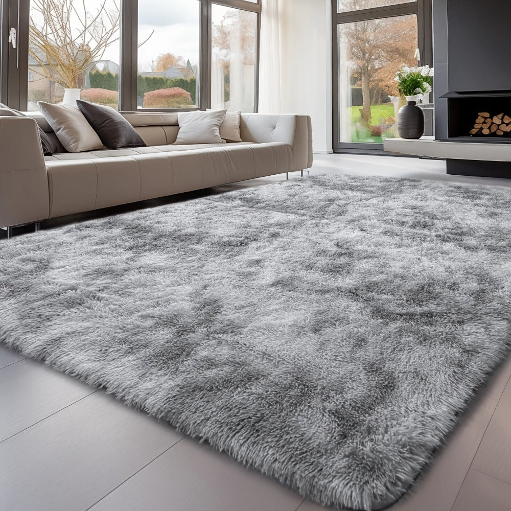 1 pieza de alfombra peluda gruesa y grande de 230 x 160 cm para sala de estar, dormitorio, pasillo o como pasillo de entrada
