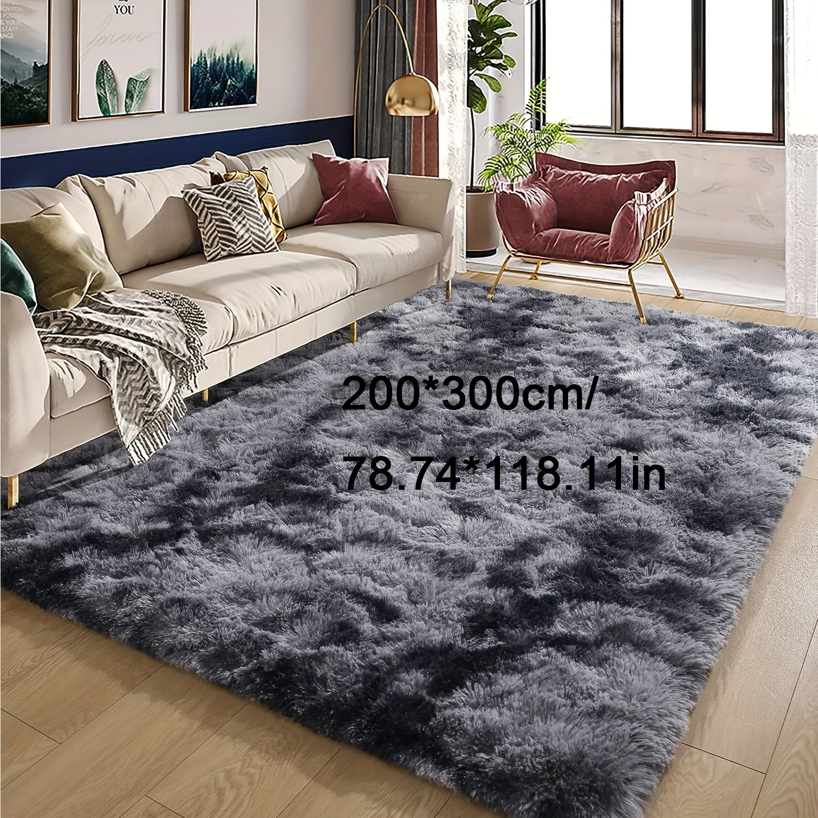 1pc alfombra de felpa suave, alfombra antideslizante, alfombra para cabecera, tapete tie dye para sala, decoración del hogar, colchoneta para mascotas, alfombra para dormitorio o sala, ideal para decoración navideña y Halloween