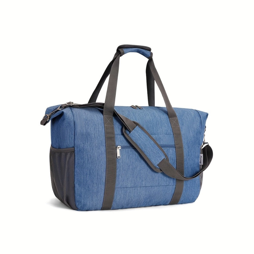Bolso de mano plegable y ligero de 30L, aprobado por aerolíneas, 18x14x8 pulgadas, compatible con TSA, con bolsillo húmedo, para viajes nocturnos y gimnasio (esencial de viaje unisex 2026)