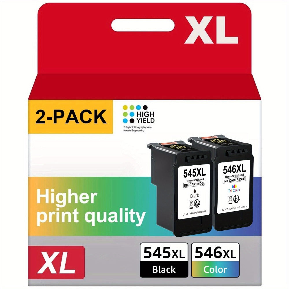 Cartucho de Tinta Compatible para Canon PG-545XL/CL-546XL - Multipack de Alto Rendimiento XL - Reemplazo Compatible para Pixma MX495, TR4550, MG2550s, TS3150, MG3050 y Más - Compatible con Impresoras Canon ()