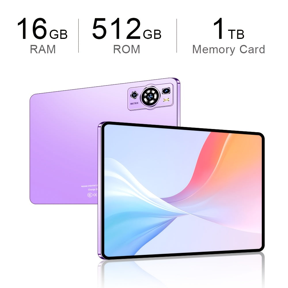 Tablet | Tablet de 10.1 pulgadas con teclado, Android 15, 16GB RAM (8GB+8GB de expansión), 512GB ROM, Expandible a 1TB, Wifi/Lte, 6000Mah, con