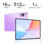 Tablet | Tablet de 10.1 pulgadas con teclado, Android 15, 16GB RAM (8GB+8GB de expansión), 512GB ROM, Expandible a 1TB, Wifi/Lte, 6000Mah, con