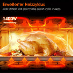 Freidora de aire de 6L con ventana de fácil visión, nueva gran capacidad, pantalla táctil, multifunción, mini horno, controles táctiles con 6 ajustes preestablecidos, cesta antiadherente y apta para lavavajillas, - , pollo, papas fritas, asados, asa al ho