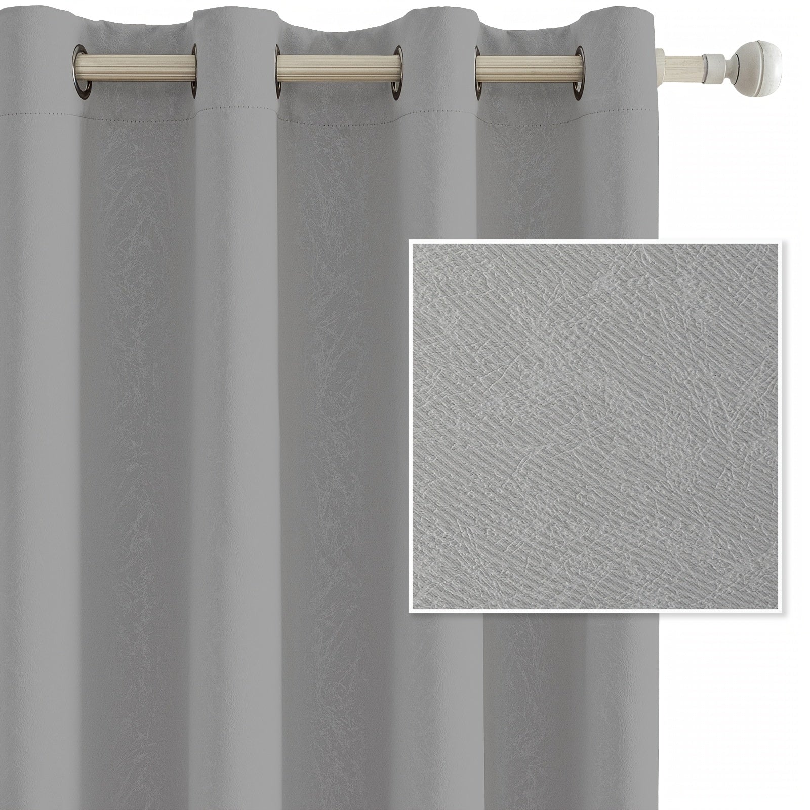 Cortinas Opacas Ystyle para Interiores 2 Piezas, 140 x 280 cm, Cortinas Térmicas para Dormitorio con Anillas, Cortinas Aislantes Acústicas para Sala, Cortinas Térmicas Aislantes de Frío y Calor, Beige