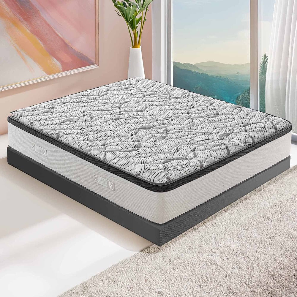Colchón ROYAL DELUXE con Efecto MEMORY - Espuma HR de Alta Densidad - 100% Ortopédico Hecho en Italia - Funda con Efecto Relajante CARBONIO