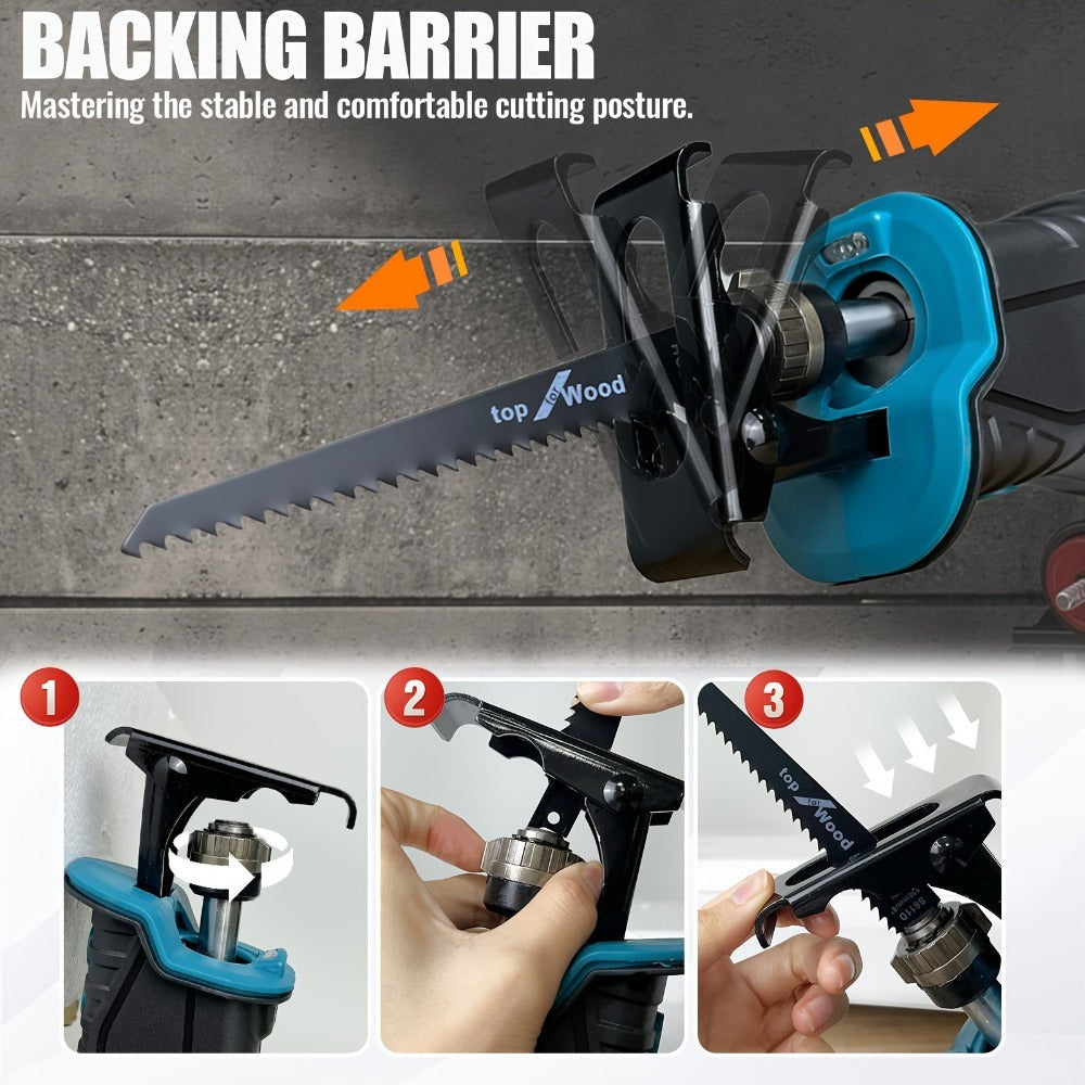 Sierra Recíproca Inalámbrica, Compatible con Makita, Batería de 18V, Sierra Eléctrica de Velocidad Variable 0-2800SPM con 2 Baterías, 4 Hojas de Corte, Cargador Rápido, Luz LED, para Madera, Metal y PVC, Nota: Multiatributo (Sin Batería incluida)