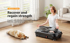 Plataforma de vibración inteligente con ajuste de 99 posiciones, masaje electromagnético y almohadilla Shiatsu para pies | Música USB, banda de resistencia | Plataforma de adelgazamiento silenciosa para pérdida de peso, escultura muscular, entrenamientos