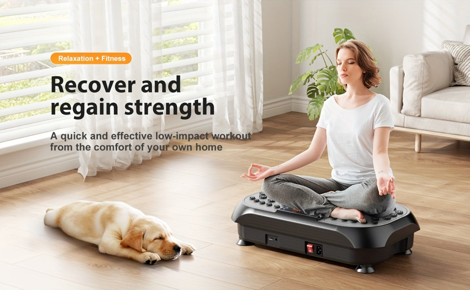 Plataforma de vibración inteligente con ajuste de 99 posiciones, masaje electromagnético y almohadilla Shiatsu para pies | Música USB, banda de resistencia | Plataforma de adelgazamiento silenciosa para pérdida de peso, escultura muscular, entrenamientos