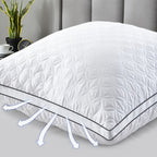 Juego de 1/2 almohadas de relleno esponjoso, especificación 1 unidad 40 X 80, 2 unidades 40 X 80 y 80 X 80, soporte tridimensional y almohadas anti-colapso, suaves como las nubes para adaptarse a las curvas de tu cabeza, adecuadas para sala de estar, dorm