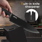 Juego de cuchillos de cocina | Juego de cuchillos de cocina, juego de 15 cuchillos, juego de bloque de cuchillos de acero inoxidable alemán de