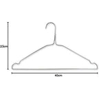 HOME PRO - Juego de 100 perchas de metal cromado ahorradoras de espacio - 40Cm con correas ranuradas y barra para pantalones - Ganchos anti-deslizantes para ropa y armario
