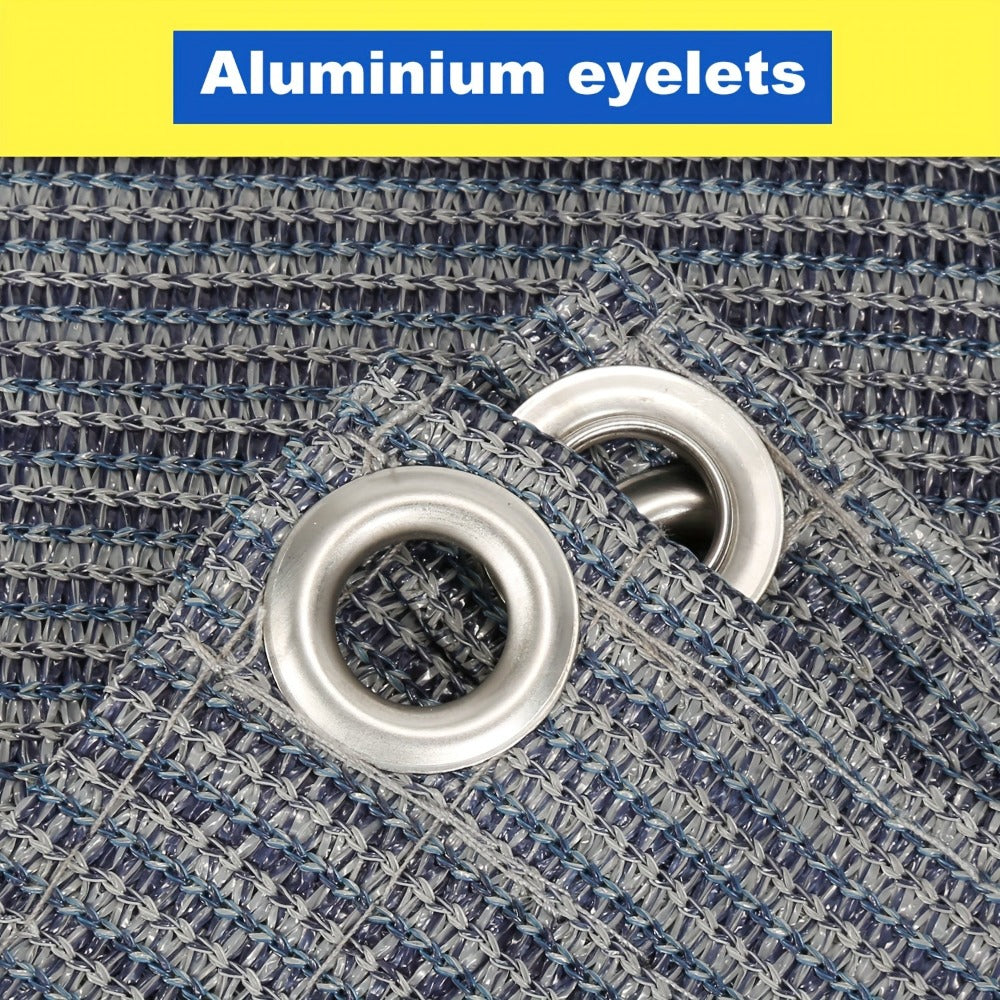 Colchoneta de Camping de Alta Calidad - Transpirable - Antideslizante - Gris Azulado - con 12 Agujeros, 13 Estacas y Bolsa de Transporte - 250/300/350/400/500/550/600Cm