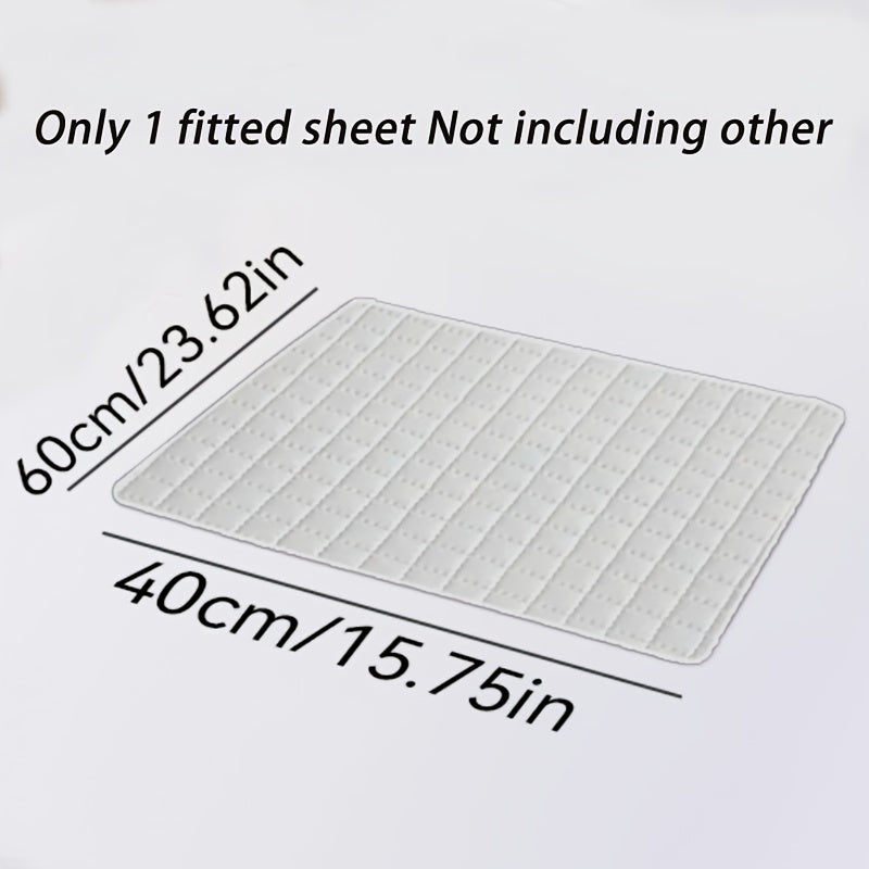 1 pieza Protector de colchón impermeable de alta calidad, sábana bajera ajustada, fabricada con tecnología de gofrado Soundwave, cubrecama suave y cómodo, lavable a máquina, apto para dormitorios, hoteles, residencias estudiantiles, fundas de almohada y r