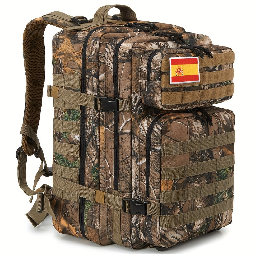 45L Mochila Táctica para Senderismo al Aire Libre para Mujeres/Hombres, Mochila Deportiva de Ciclismo y Fitness con Sistema MOLLE, Bolsa de Viaje para Escalada y Trekking, Estilo Poliéster 3 Días, Mochila Táctica para Deporte y Emergencias
