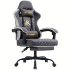 Silla de Oficina con Reposapiés, Silla Ergonómica, Silla Giratoria Ajustable con Soporte Lumbar, Silla de Oficina en Piel PU
