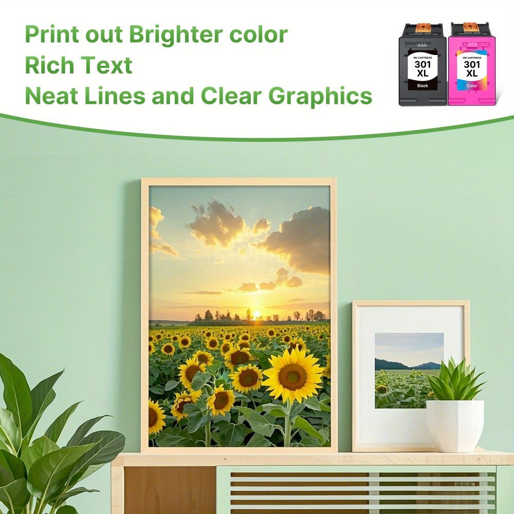 Multipack de cartuchos de tinta 301XL reacondicionados para HP 301XL para HP Deskjet 1512 1514 1510 2540 2549 Officejet 2620 2622 4630 4634 4636 Envy 4500 4504 5532 4502 4503 (Negro, Color)