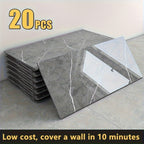 20/40pcs Efecto Mármol 3D Autoadhesivo 60*30cm Decoración de Pared - Vinilos Adhesivos para Cocina y Baño - Fáciles de Limpiar para Navidad y Halloween