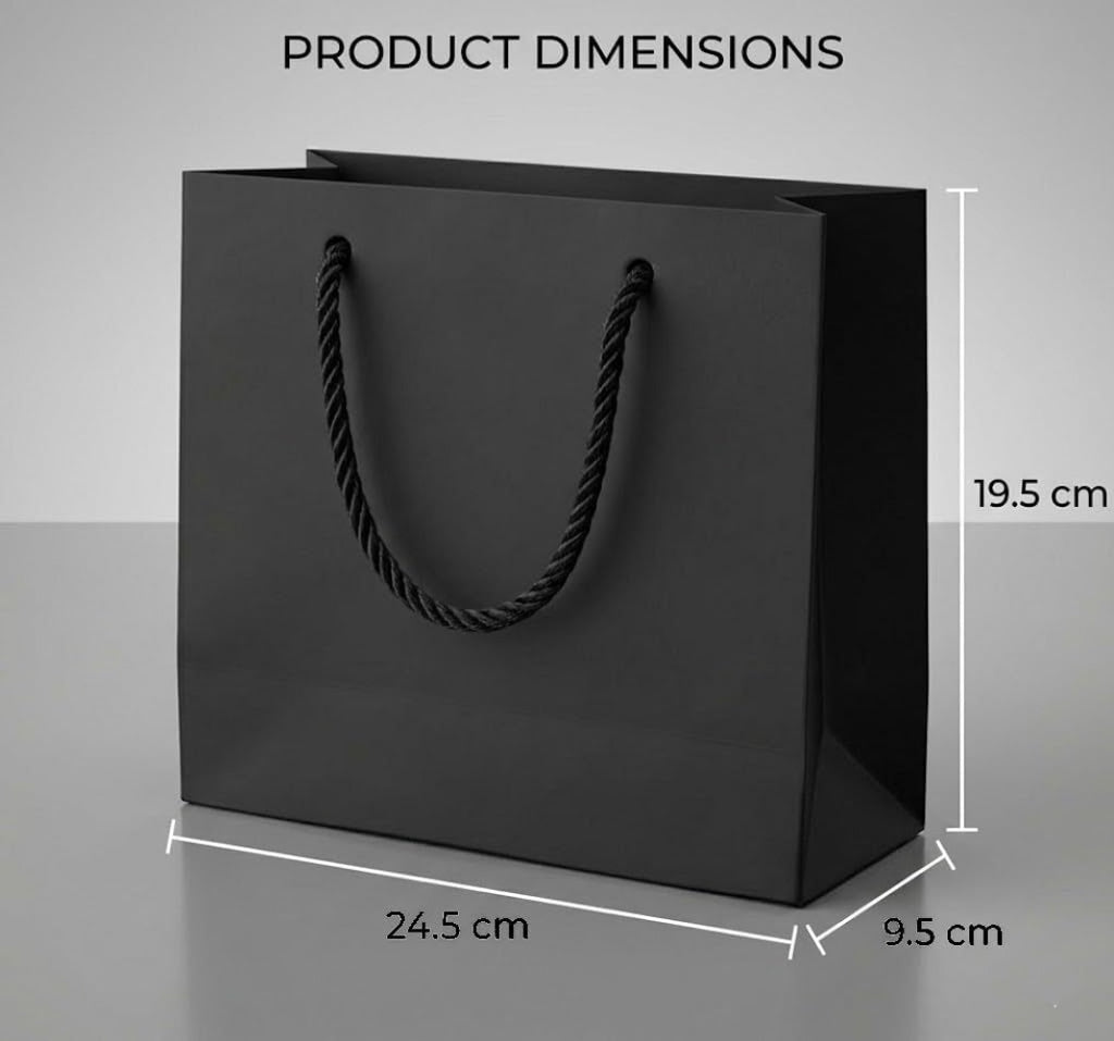 Pack de 12 Bolsas LUJO para Regalo con Asas de Cuerda,Bolsa Premium de Papel Grueso 230GSM，Fondo Reforzado, Ideales para Regalos, Eventos y Uso Profesional