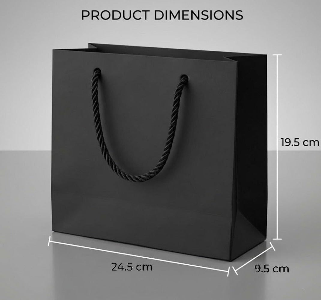 Pack de 12 Bolsas LUJO para Regalo con Asas de Cuerda,Bolsa Premium de Papel Grueso 230GSM，Fondo Reforzado, Ideales para Regalos, Eventos y Uso Profesional