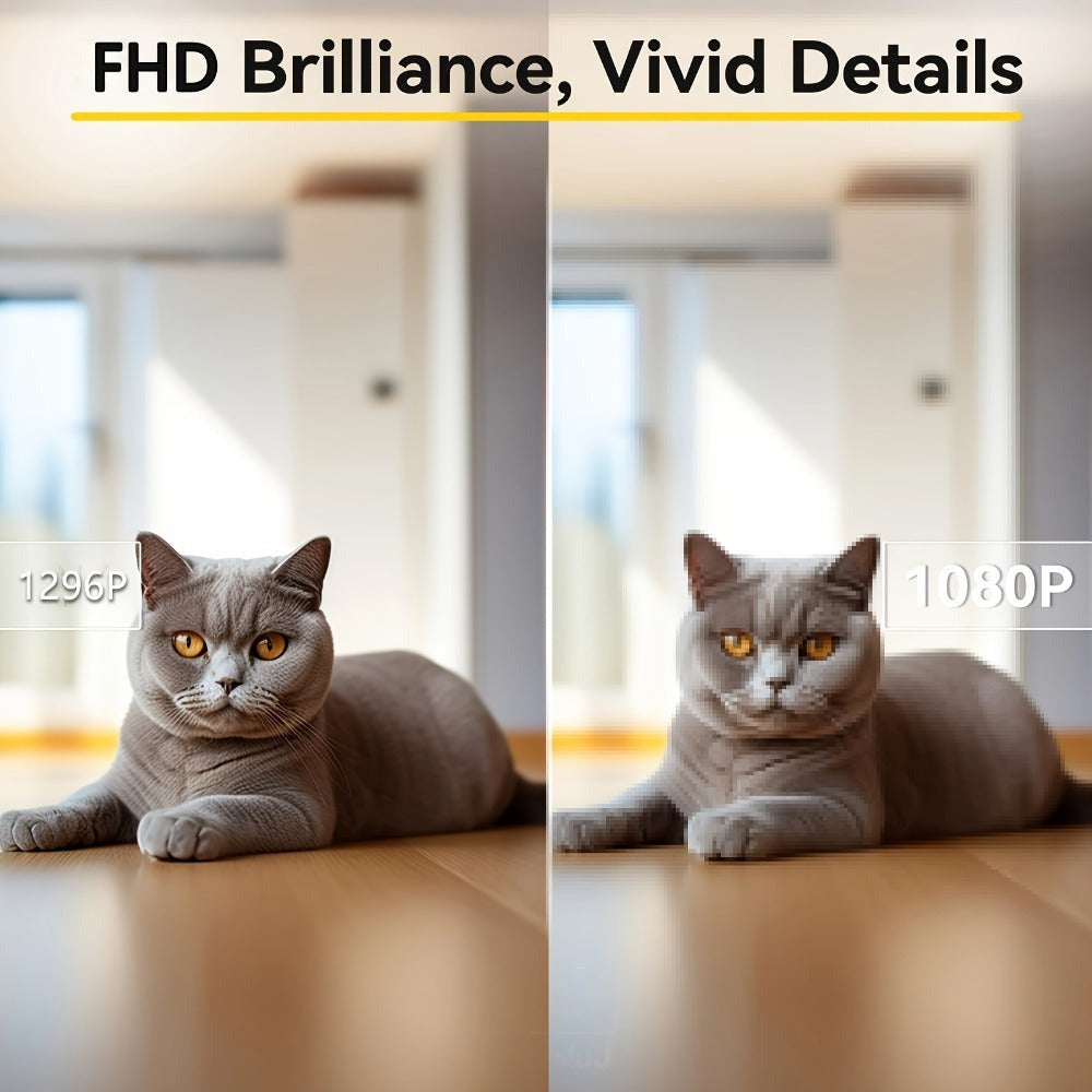 2 unidades BoyKeep Cámara Inteligente WiFi 5g/2.4ghz, Monitor de Seguridad Interior de Alta Definición, Cámara de Seguridad Especial para Mascotas, Vigilancia Panorámica 360°, Visión Nocturna, Llamadas Bidireccionales, Almacenamiento en la Nube