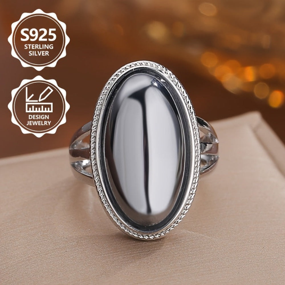 Un anillo terahertz para mujer, elegante, fácil y sofisticado, con un montaje de plata 925, ideal para uso diario y ocasiones especiales. Incluye una caja de regalo.