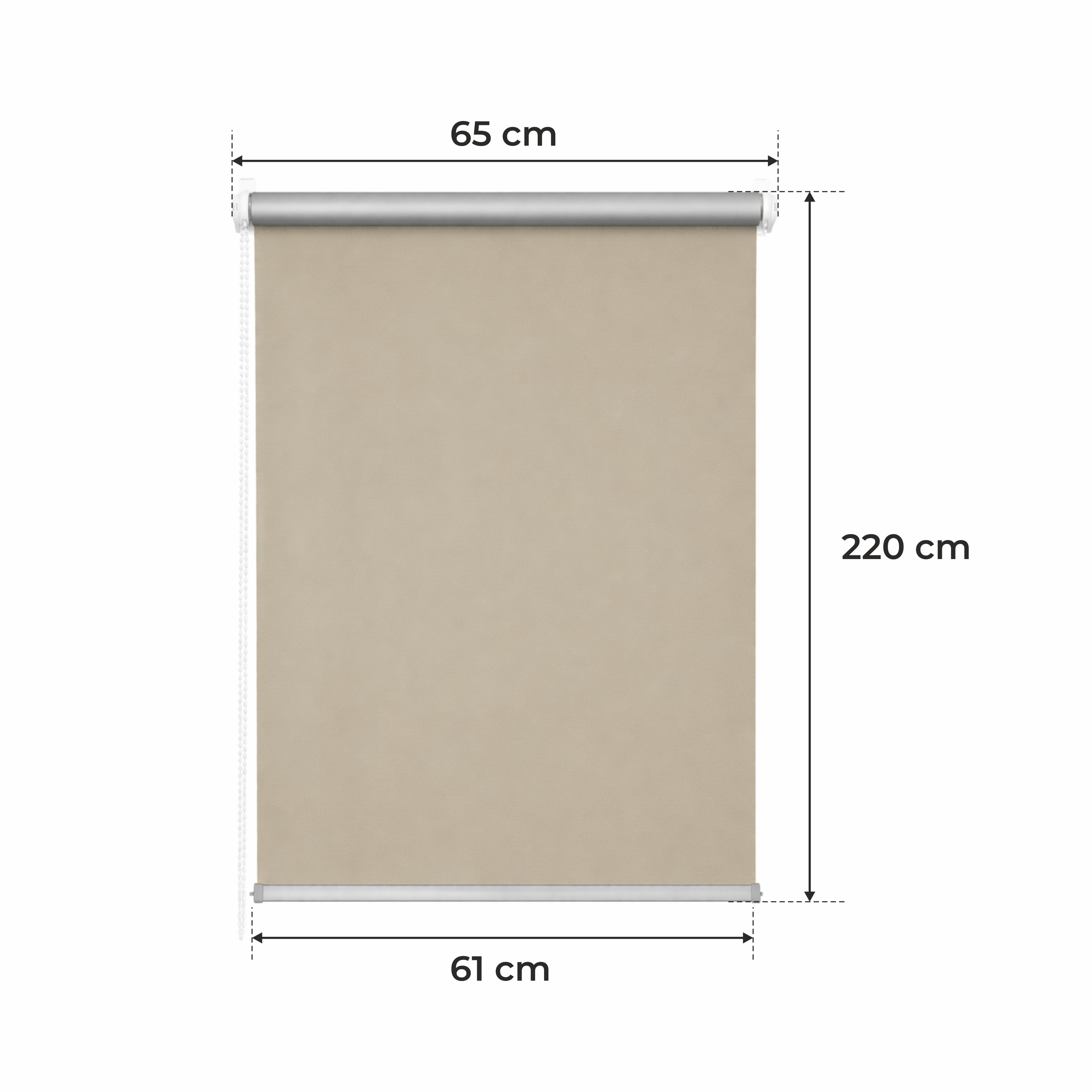 Persiana Térmica • BEIGE • 32 Tamaños • BOJANEK TERMO • Manijas Ajustables • Instalación en Ventana Sin Taladro • Mecanismo de Cadena • Protección Solar y Térmica • Perfecta para Sala de Estar, Dormitorio, Cocina, Oficina • Persiana Térmica Blanca Día Noc