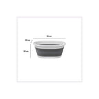 Cubo para la colada retráctil blanco y gris 21 l. Ideal para ropa sucia, Dobla, Juega, Lleva contigo.