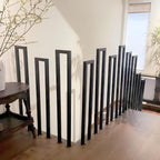 Pasamanos para escaleras interiores y exteriores, barandilla en U, barandilla de metal, pasamanos de escalera en forma de U, pasamanos de escalera para barandilla de balcón, negro.