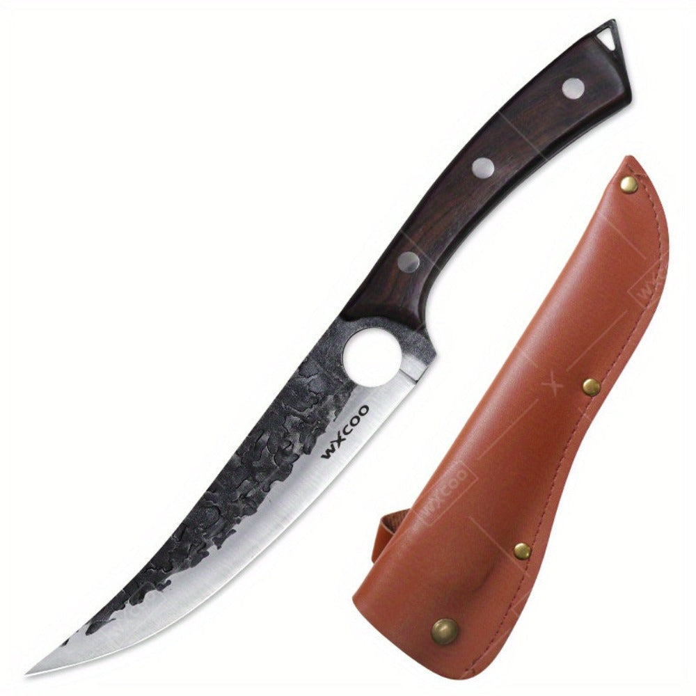 1 cuchillo de deshuesar de cocina con funda, cuchillo para frutas, cuchillo pelador, cuchillo para frutas, verduras, pescado y carne, cuchillo de carnicero, cuchillo de corte profesional, cuchillo de chef afilado, cuchillo para barbacoa, cuchillo multiuso