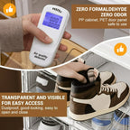 1pc Caja de Zapatos Plegable de 6/9 Niveles - Fácil de Instalar, Ahorro de Espacio - Caja de Almacenamiento Blanca Duradera, Diseño de Una Pieza, A Prueba de Polvo, Montaje Rápido, Ideal Para el Hogar, Dormitorio o Organización de la Entrada, Organizador