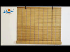 Cortina Persiana de Madera Incluye Accesorios, Estor de Bambú Enrollable para Ventana y Puerta (DIMENSIONES ANCHO X LARGO)