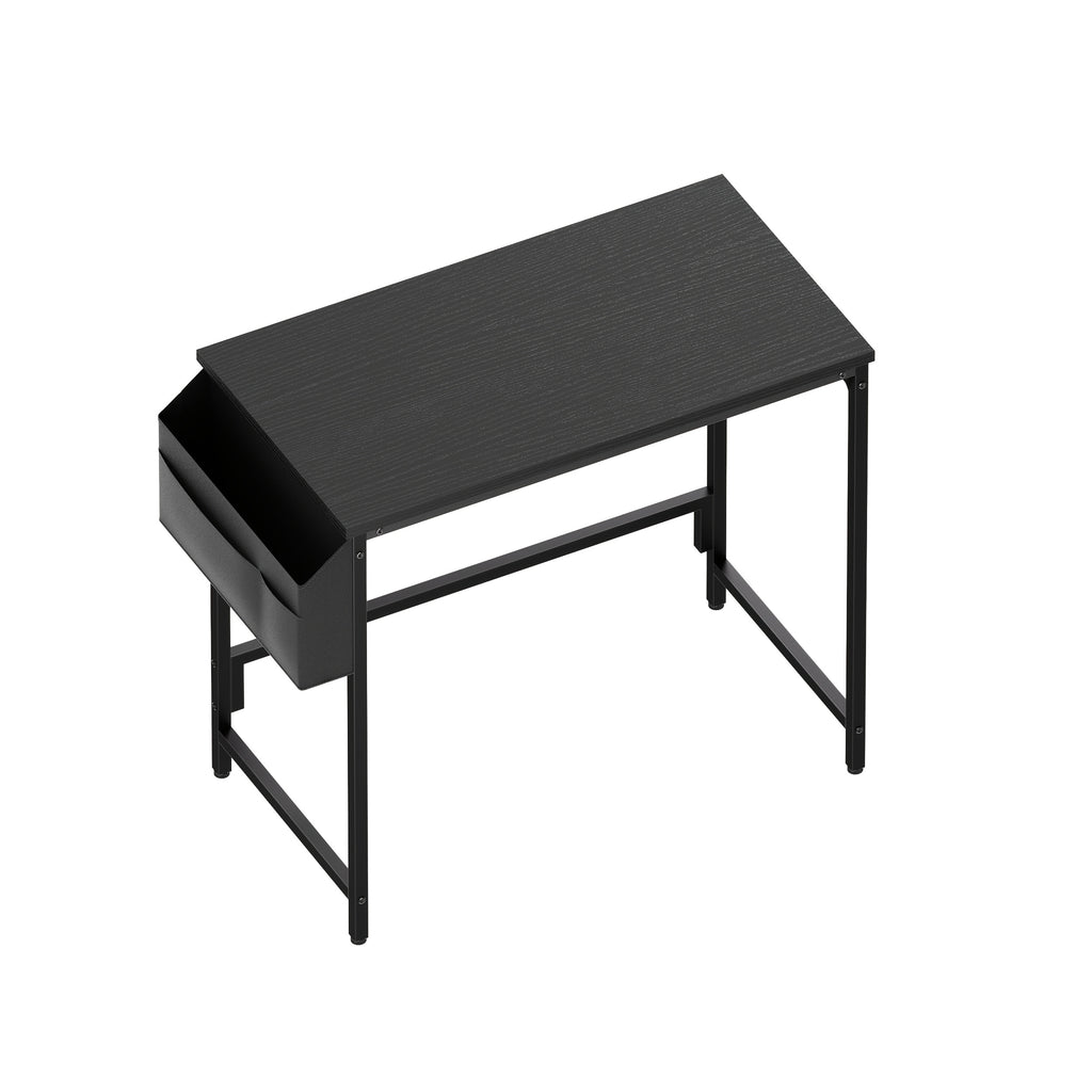 Escritorio, Escritorio para Computadora, Mesa Pequeña, 100 X 48 X 72 Cm/40X19X28In, Mesa de Oficina con Bolsa de Almacenamiento, Mesa para PC para Oficina, Estudio, Dormitorio, Estructura de Metal, Moderno y Fácil