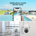 4 cámaras de seguridad inalámbricas Wifi 1080P HD con la APP Ease Life, para interior/exterior, visión nocturna a color, audio bidireccional, giro/inclinación/zoom de 360°, seguimiento y detección de movimiento para seguridad en el hogar, foco y sirena, a