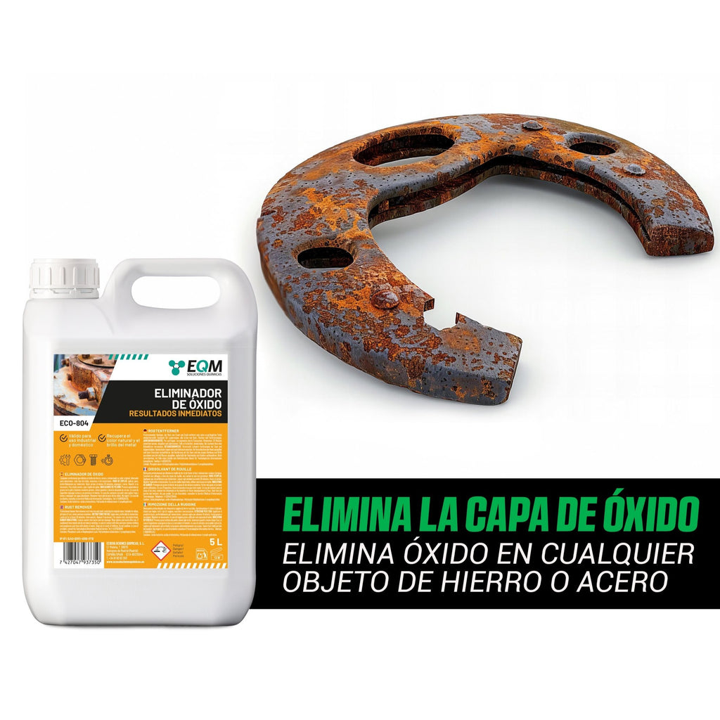 EQM - ECO-804 - Eliminador de Óxido Profesional - Remueve el óxido Completamente - Recupera el Color Original del Metal - Efecto inmediato