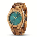 Relojes de pulsera de madera de lujo para mujer, estilo casual, con esfera simulada de diamantes de imitación, perfectos como regalo de aniversario