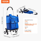 Carrito de Escaleras Plegable VEVOR con 6 Ruedas y Bolsa de Almacenamiento de 36L