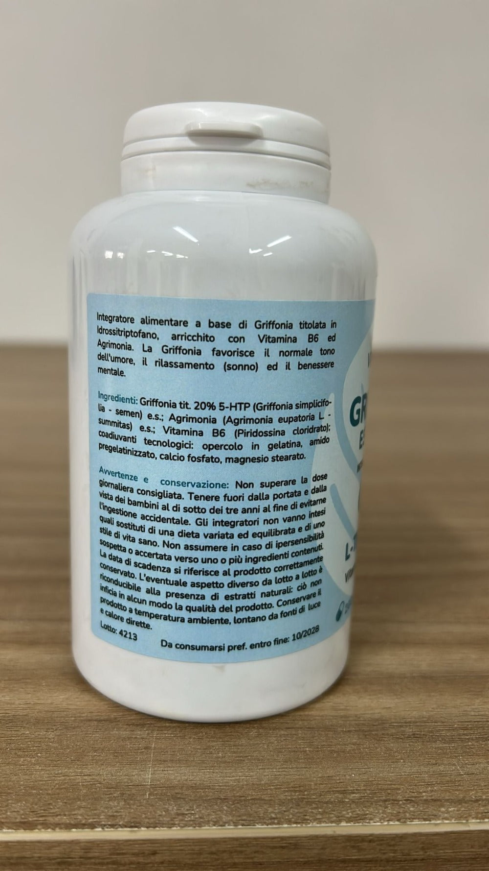 Integrador con Griffonia, 5-HTP, L-Triptófano y Vitamina B6 - Hecho en Italia - Entrega Rápida desde Almacén Local