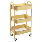 Estantera Metlica Modular de Almacenaje: Organizacin Verstil para Espacios Amplios y Compactos - Acero Galvanizado + 4 Baldas MDF, 70 x 39 x 29cm - 100Kg por Balda Estanteria cesta cesto de Fruta o Multiuso de 3 pisos ( fruta-001)
