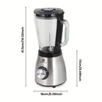 SUPERLEX Profi-Mixer 800W con Recipiente de Vidrio de 1.5L, Cuchillas de Acero Inoxidable 4 Plegables (SUS301), 2 Velocidades + Función de Pulso, Triturador de Hielo, Doble Seguridad - Batidora de Alto Rendimiento para Batidos y Hielo