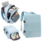 Mochila de Viaje para Cabina de Avion 45x30x20 para Vuelo Barato Equipaje de Mano y Espaciosa con Compartimento para Zapatos y Mochila Antirrobo Multifuncional para Viajes 2210.