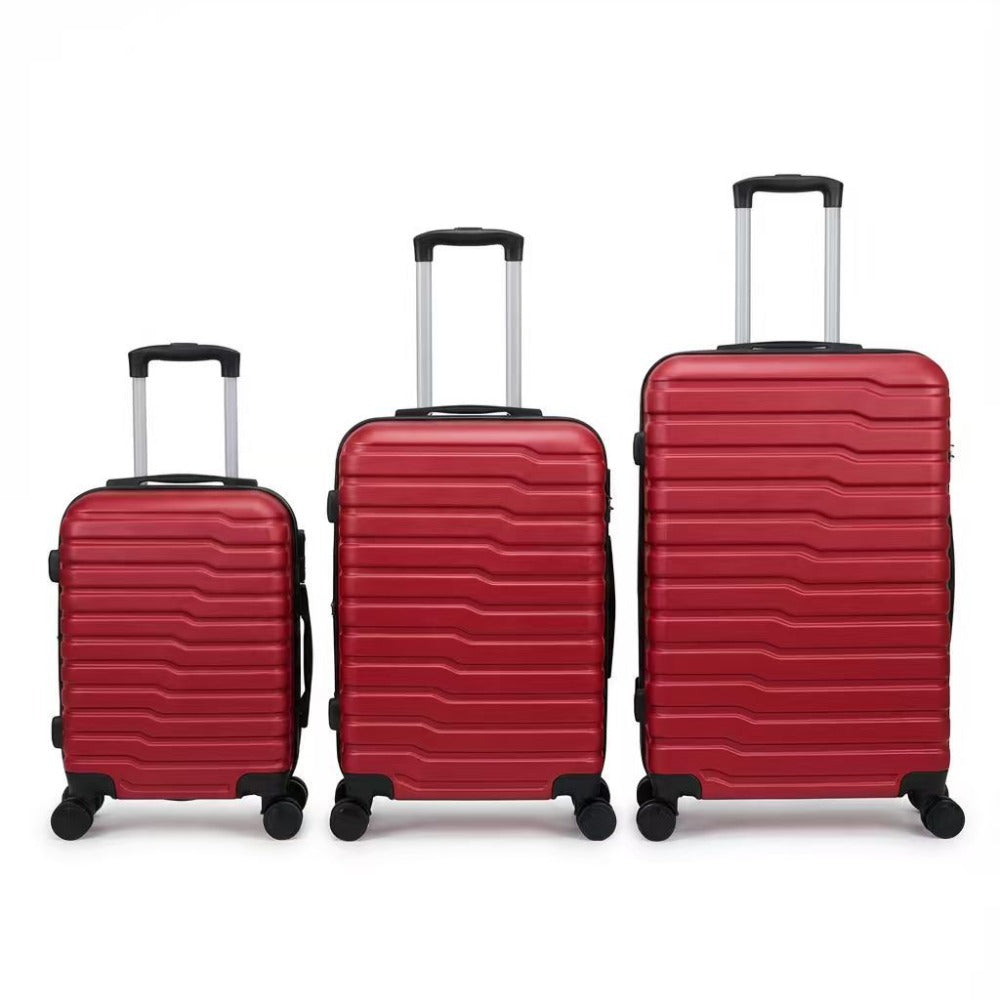 Juego de 3 Maletas Tamaños 18" (51X33X20cm), 22" (61x41x25cm), 26" (71x46x31cm) Medidas con ruedas incluidas, con Cerradura Numérica Maleta Cabina Trolley con Carcasa ABS Ligera, Asa Telescópica de Aluminio y 4 Ruedas Giratorias 360°