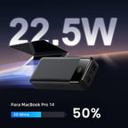 Power Bank de Alta Capacidad 50000mAh con Carga Súper Rápida, Interfases USB/Type-C/Micro, Equipado con Lámpara LED y Pantalla de Nivel de Batería. Adecuado para Cargar Rápido iPhone y Dispositivos Android. Fuente de Energía de Emergencia