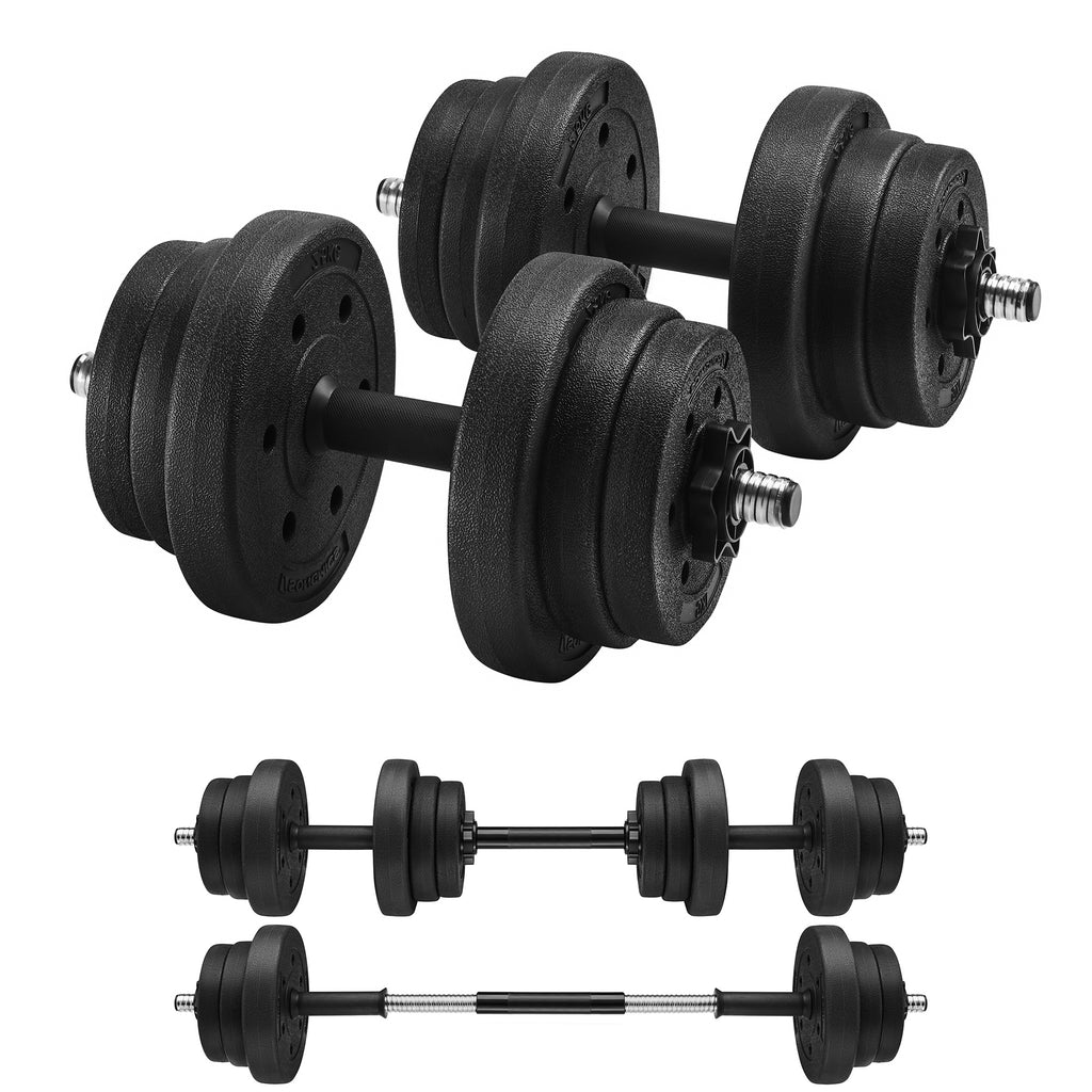 Set de pesas ajustables para entrenamiento en casa, ideal para hombres y mujeres, incluye barra extra, perfecto para ejercicios de levantamiento de pesas y fitness en el hogar - 20KG - 1 par, regalo de Navidad, decoración