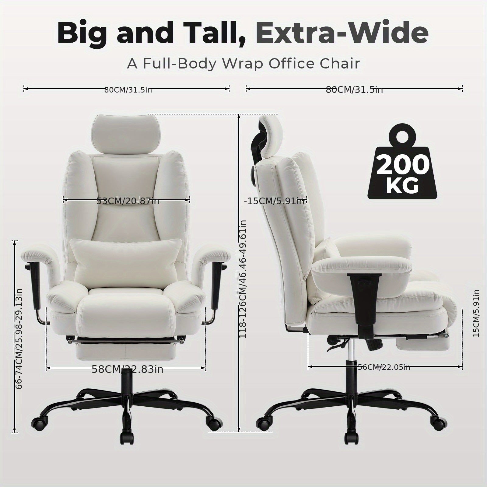 Silla de oficina | Silla de Oficina | Silla Ergonómica para Oficina | Silla Giratoria para Escritorio | Silla de Oficina en Beige,, Blanco