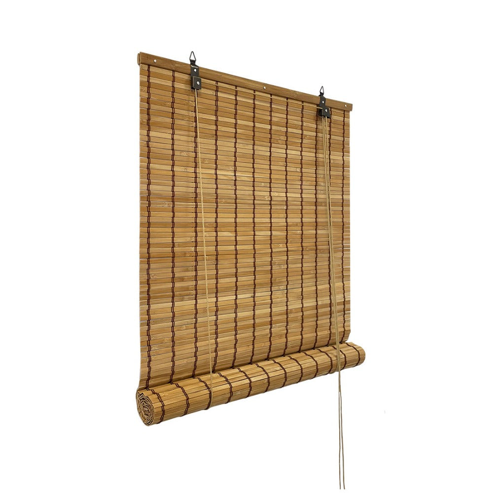 Persiana Enrollable de Bambú Natural para Puertas y Ventanas Decorativa. Estor Ajustable de Ocultación para Exterior e Interior Protector de Fácil Instalación.