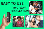 Dispositivo de traducción de lenguaje bidireccional portátil PEIKO con auriculares - Traducción de voz en línea instantánea, 75 idiomas, alta precisión, carga por tipo C, diseño compacto para viajes, negocios, aprendizaje, herramienta de traducción de via