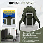 Mochila de Viaje 40X30X20 CM, Dimensiones Ryanair 40X30X20 CM Mochila de Cabina/Mochila de Equipaje/Mochila de Aviación, Convertible de Mano, Ligera Ideal para Viajes Cortos, Se Adapta Fácilmente Debajo de los Asientos, Mochila Portátil para Laptop de 14"