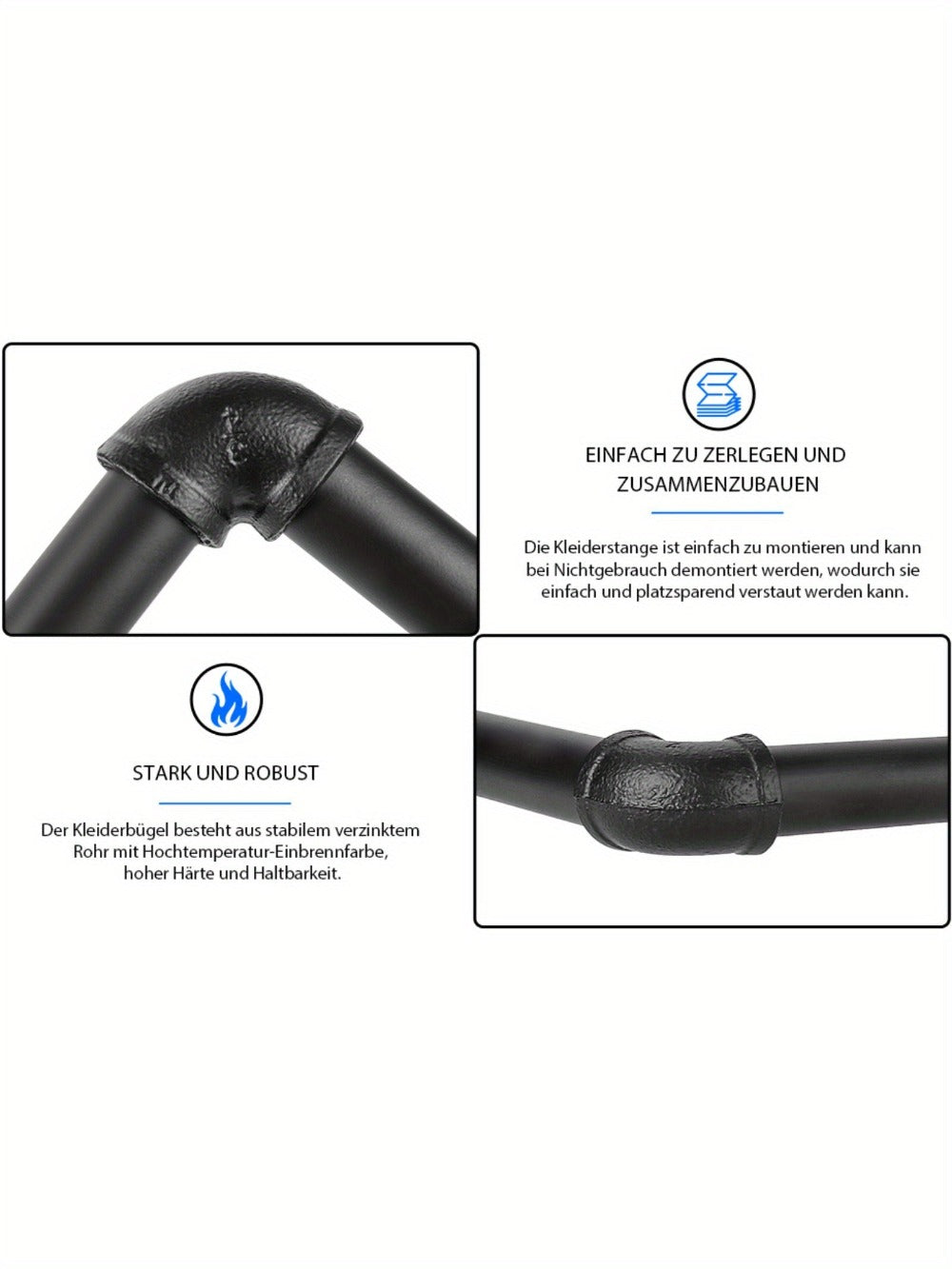 Perchero de tubo industrial de 200 cm para montar en la pared, toallero, barra para prendas de estilo vintage, riel de pared de alta resistencia para colgar y exhibir ropa, para dormitorio y lavadero